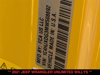 2021 Jeep Wrangler Unlimited Willys