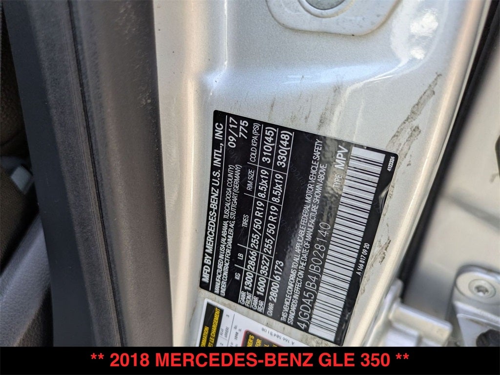 2018 Mercedes-Benz GLE GLE 350 Base