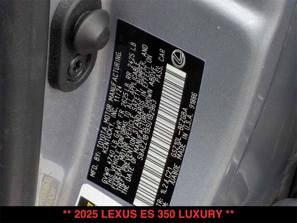2025 Lexus ES 350 Luxury