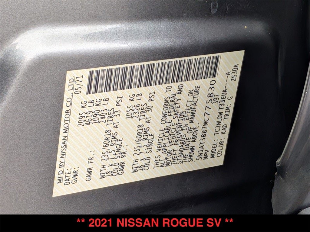 2021 Nissan Rogue SV