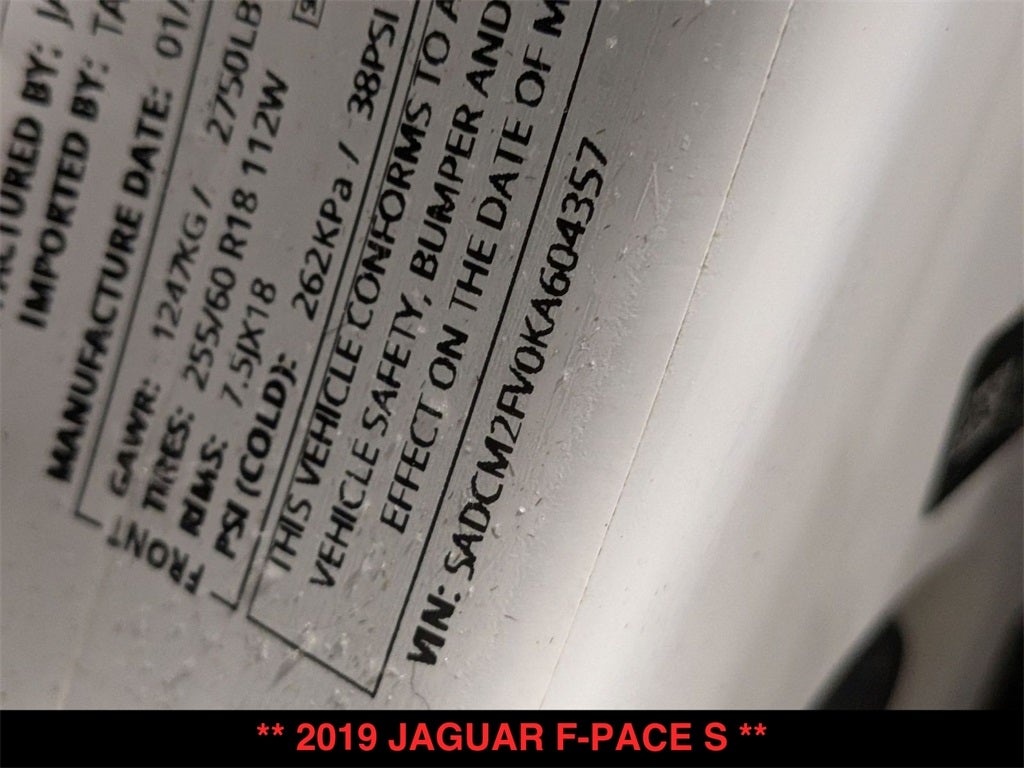2019 Jaguar F-PACE S