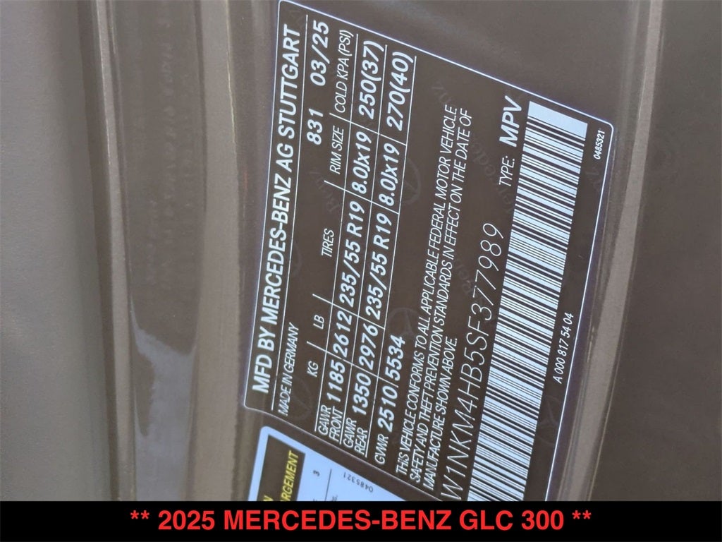 2025 Mercedes-Benz GLC GLC 300 4MATIC®