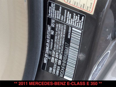 2011 Mercedes-Benz E-Class E 350 4MATIC®